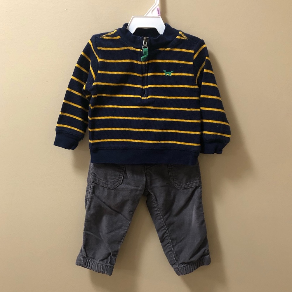 Carter’s Baby Boy Outfit; Shirt and Cords (Purchased individually)